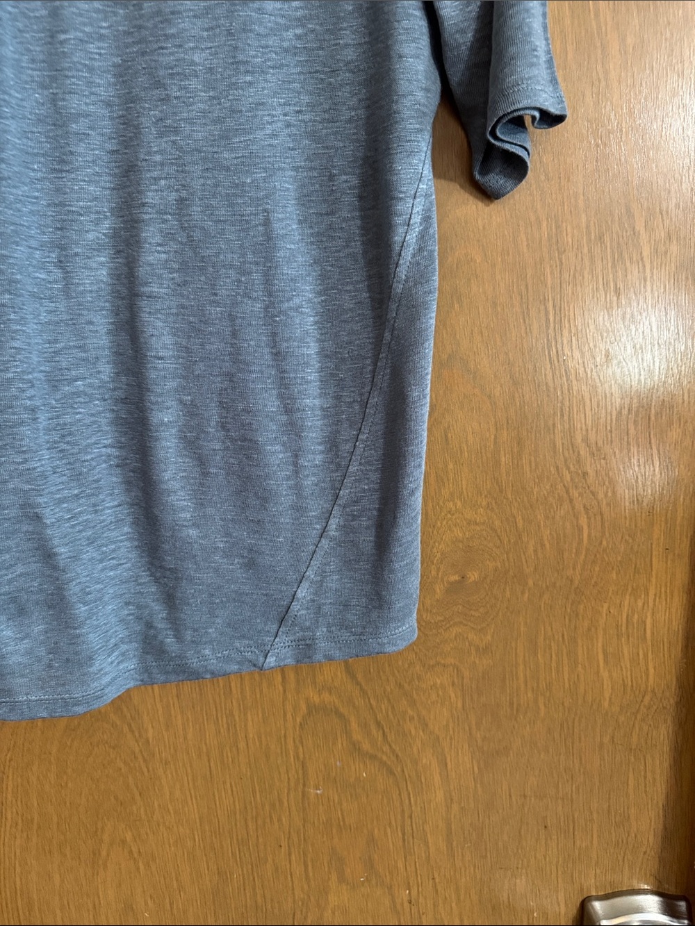 Loft Women’s Short Sleeve Crew Linen Tee in blue-grey - Picture 3 of 5